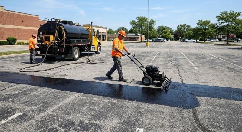 Asphalt Parking Lot Sealing in Huntersville, NC