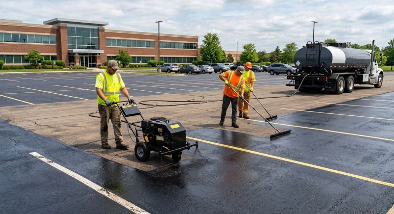 Commercial Parking Lot Sealing in Cornelius, NC