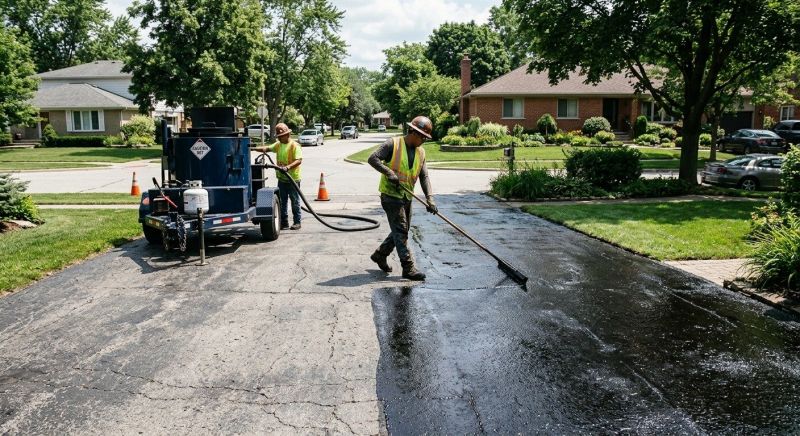 Hot Tar Driveway Sealing in Charlotte, NC