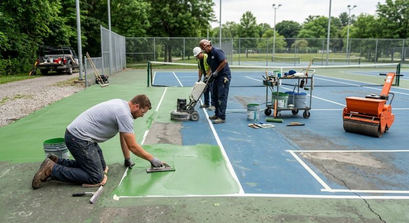 Tennis Court Repair Service in Monroe, NC